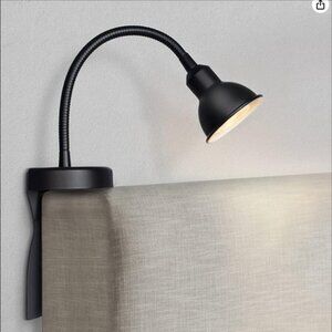 Book Light | Dimmable Headboard Reading Light | No Drilling Required | Black